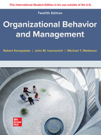 Cover image: Organizational Behavior and Management ISE 12th edition 9781265033811