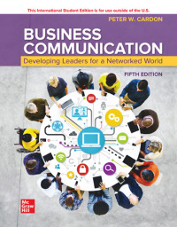 Imagen de portada: ISE Business Communication: Developing Leaders for a Networked World 5th edition 9781266158216