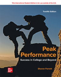 Imagen de portada: ISE Peak Performance: Success in College and Beyond 12th edition 9781266224232