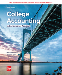 Cover image: ISE College Accounting (A Contemporary Approach) 6th edition 9781266261077