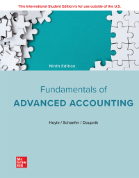 Omslagafbeelding: ISE Fundamentals of Advanced Accounting 9th edition 9781266268533