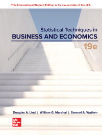 Cover image: Statistical Techniques in Business and Economics ISE 19th edition 9781266452277