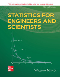 Cover image: ISE Ebook Online Access For Statistics For Engineers And Scientists 6th edition 9781266115837