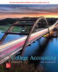 Imagen de portada: ISE College Accounting Chapters 1-30 17th edition 9781266287589