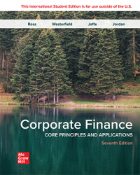 Cover image: ISE Corporate Finance: Core Principles and Applications 7th edition 9781266191589