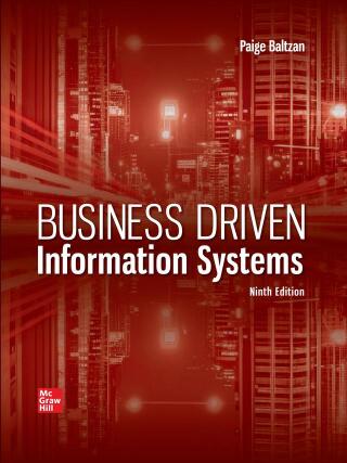 Cover image: Business Driven Information Systems 9th edition 9781264638727