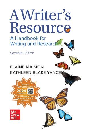 Cover image: A Writer's Resource, Student Edition 7th edition 9781264307876