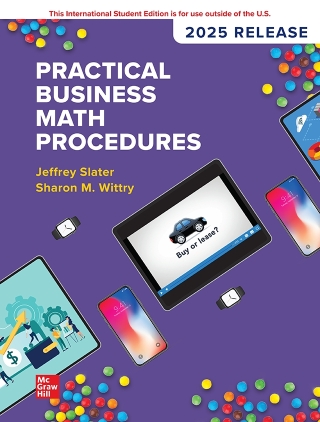 Cover image: Practical Business Math Procedures: 2025 Release ISE 15th edition 9781265238322