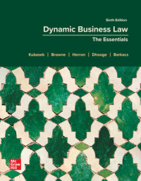 Cover image: Dynamic Business Law: The Essentials 6th edition 9781265599379