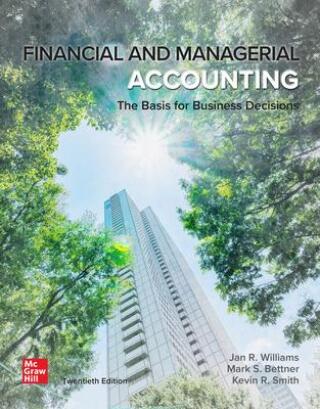 Cover image: Financial & Managerial Accounting 20th edition 9781264445240