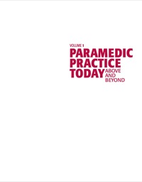 Imagen de portada: Paramedic Practice Today, Volumes 1 & 2 1st edition 9781284026313