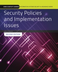 صورة الغلاف: Security Policies and Implementation Issues 2nd edition 9781284055993