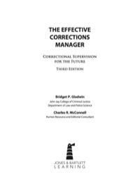 Cover image: The Effective Corrections Manager: Correctional Supervision for the Future 3rd edition 9781449645465