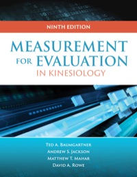 Imagen de portada: Measurement for Evaluation in Kinesiology 9th edition 9781284040753