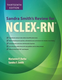 Imagen de portada: Sandra Smith's Review for NCLEX-RN® 13th edition 9781284048988