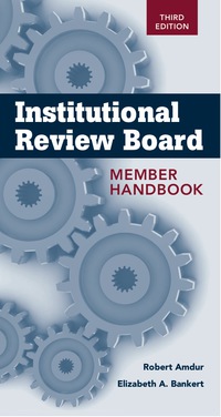 Cover image: Institutional Review Board: Member Handbook 3rd edition 9781449647445