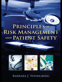Cover image: Principles of Risk Management and Patient Safety 1st edition 9780763774059