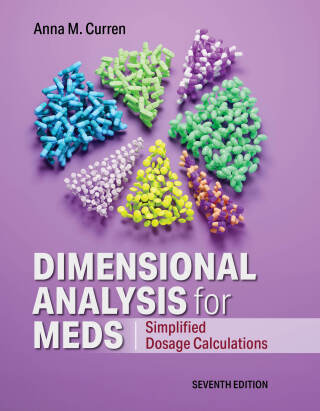 Cover image: Dimensional Analysis for Meds: Simplified Dosage Calculations, Seventh Edition 7th edition 9781284304732