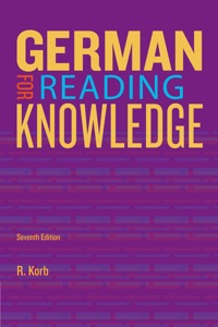 Cover image: German for Reading Knowledge 7th edition 9781285507620