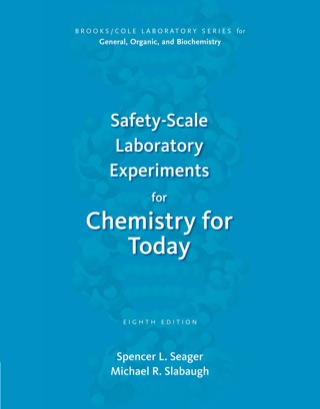 Cover image: Safety-Scale Laboratory Experiments for Chemistry for Today 8th edition 9781133604259
