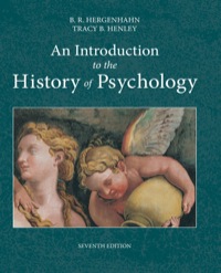 Cover image: An Introduction to the History of Psychology 7th edition 9781133958093
