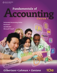 Cover image: Fundamentals of Accounting: Course 1 10th edition 9781111581169