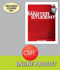 Cover image: CSFI 2.0 for Ellis' Becoming a Master Student, 15th Edition, [Instant Access], 1 term (6 months) 15th edition 9781285754604