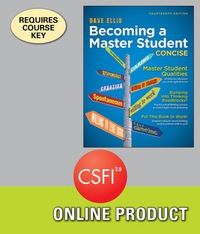 Cover image: CSFI 2.0 for Ellis' Becoming a Master Student: Concise, 14th Edition, [Instant Access], 1 term (6 months) 14th edition 9781285756431