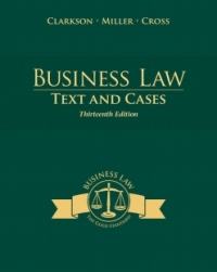 Cover image: MindTap Business Law for Clarkson/Miller/Cross' Business Law: Text and Cases, 13th Edition, [Instant Access], 1 term (6 months) 13th edition 9781285774190