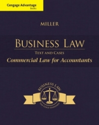 Cover image: MindTap Business Law (with Digital Video Library ) for Miller's Cengage Advantage Books: Business Law: Text & Cases - Commercial Law for Accountants, 1st Edition, [Instant Access], 1 term (6 months) 1st edition 9781285774442