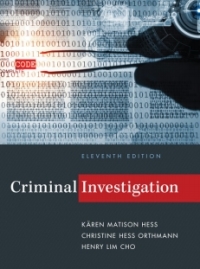 Cover image: MindTap Criminal Justice for Hess/Hess Orthman/Cho's Criminal Investigation 11th edition 9781285862675