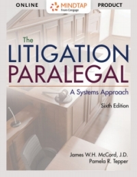 Cover image: MindTap Paralegal for McCord/Tepper's The Litigation Paralegal: A Systems Approach, 6th Edition, [Instant Access], 1 term (6 months) 6th edition 9781305087798