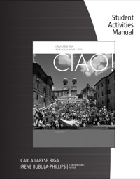 Cover image: Student Activity Manual for Riga/Phillips' Ciao! 8th edition 9781285946535
