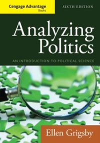 Cover image: Cengage Advantage Books: Analyzing Politics 6th edition 9781305189836