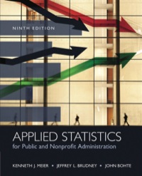 Cover image: Applied Statistics for Public and Nonprofit Administration 9th edition 9781305219656