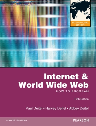 Cover image: Internet and World Wide Web How to Program International Edition 5th edition 9780273764021