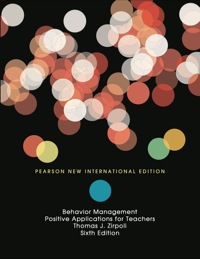 Cover image: Behavior Management: Pearson New International Edition 6th edition 9781292021553