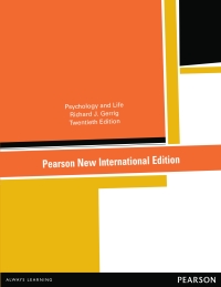 Cover image: Psychology and Life: Pearson New International Edition 20th edition 9781292021621