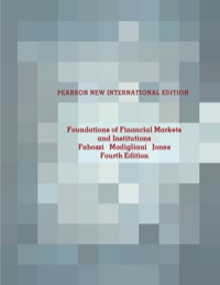 Cover image: Foundations of Financial Markets and Institutions: Pearson New International Edition 4th edition 9781292021775