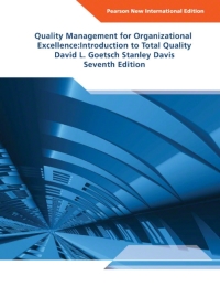 Cover image: Quality Management for Organizational Excellence: Introduction to Total Quality, Pearson New International Edition 7th edition 9781292022338