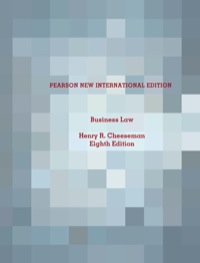 Cover image: Business Law: Pearson New International Edition 8th edition 9781292023403