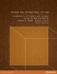 Cover image: Fundamentals of Signals and Systems Using the Web and MATLAB: Pearson New International Edition 3rd edition 9781292025988