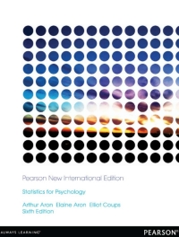 Cover image: Statistics for Psychology: Pearson New International Edition 6th edition 9781292040295