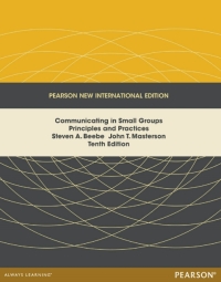 Imagen de portada: Communicating in Small Groups: Pearson New International Edition 10th edition 9781292041179