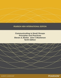 Cover image: Communicating in Small Groups: Pearson New International Edition 10th edition 9781292041179