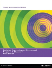 Omslagafbeelding: Logistics Engineering & Management: Pearson New International Edition 6th edition 9781292027135