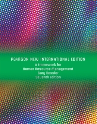 Imagen de portada: A Framework for Human Resource Management: Pearson New International Edition 7th edition 9781292039961