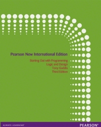 Cover image: Starting Out with Programming Logic and Design: Pearson New International Edition 3rd edition 9781292042251
