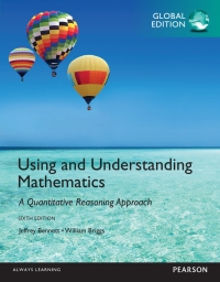 Imagen de portada: Using and Understanding Mathematics: A Quantitative Reasoning Approach, Global Edition 6th edition 9781292062303