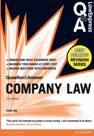 Cover image: Law Express Question and Answer: Company Law (Q&A Revision Guide) 2nd edition 9781292067308